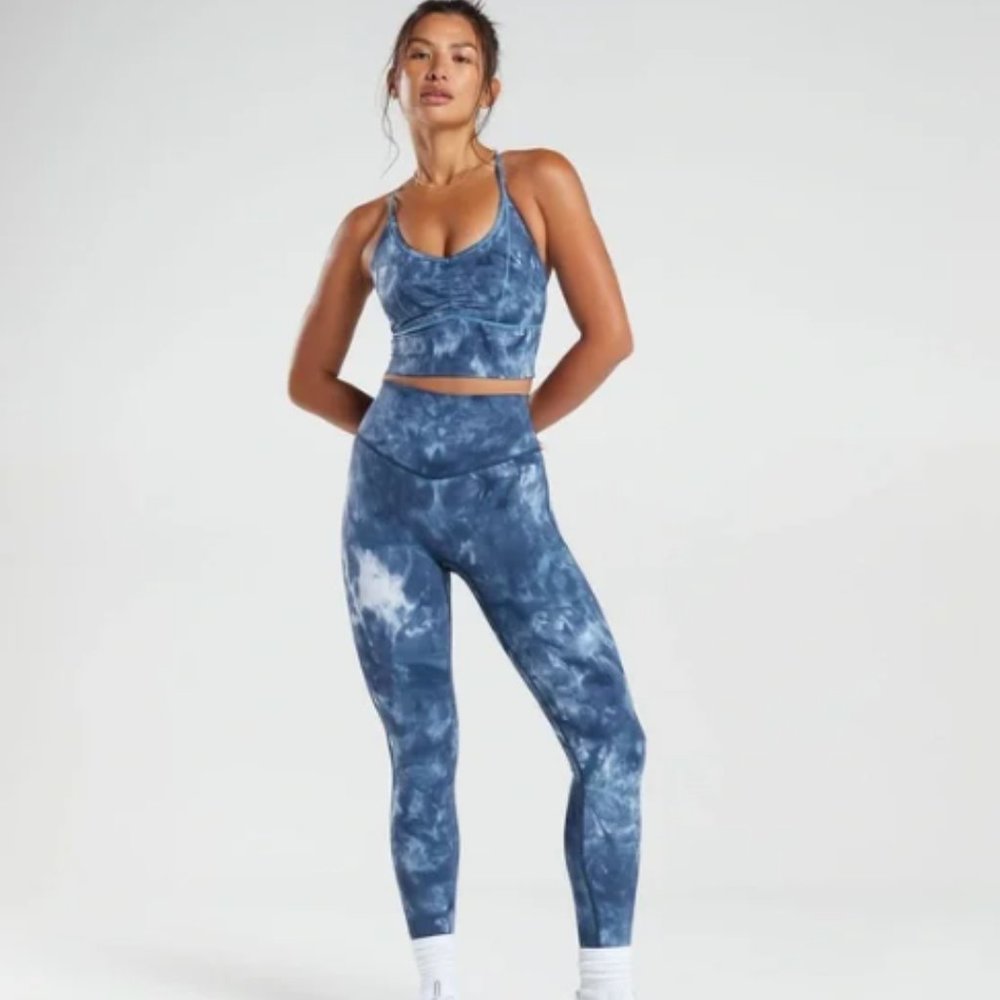 Gymshark Elevate Leggings - Lakeside Blue Spray Dye